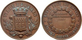 FRANCE. Paris. Aid to the Poor bronze award Medal. Unengraved.