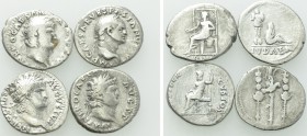 4 Denari of Nero and Vespasian ( IVDEA CAPTA).