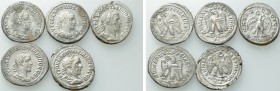 5 Roman Provincial Tetradrachms.