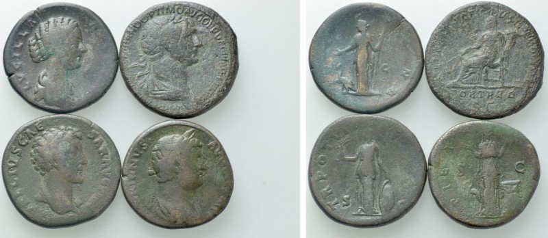 4 Roman Sesterti.

Obv: .
Rev: .

.

Condition: See picture.

Weight: g...