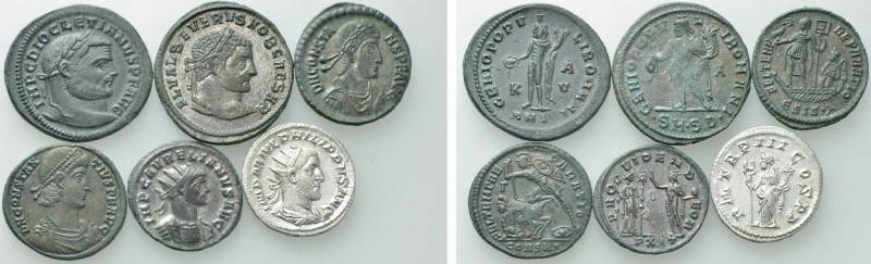 6 Roman Coins.

Obv: .
Rev: .

.

Condition: See picture.

Weight: g.
...