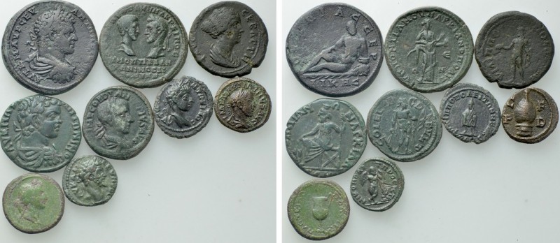 9 Roman Provincial Coins. 

Obv: .
Rev: .

. 

Condition: See picture.
...