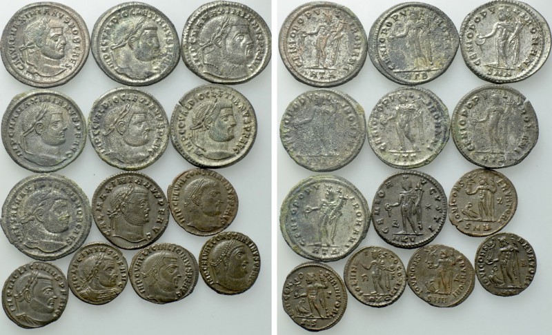 13 Coins of the Tetrarchy.

Obv: .
Rev: .

.

Condition: See picture.

...