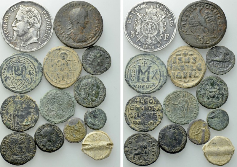 13 Coins and Seals. 

Obv: .
Rev: .

. 

Condition: See picture.

Weigh...