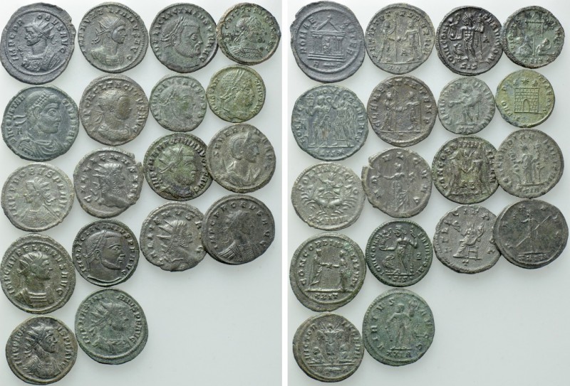 18 Late Roman Coins. 

Obv: .
Rev: .

. 

Condition: See picture.

Weig...