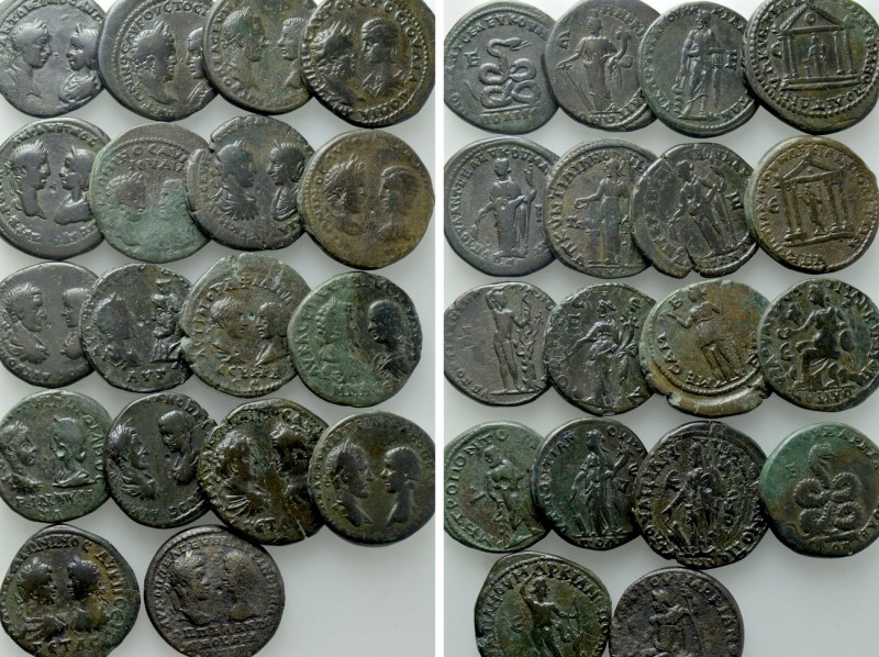 18 Roman Provincial Coins. 

Obv: .
Rev: .

. 

Condition: See picture.
...