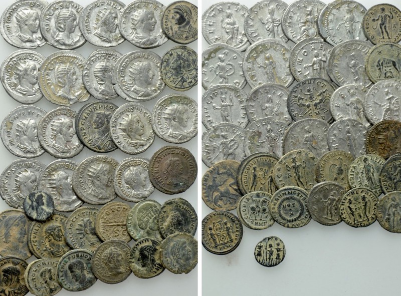 33 Roman Coins. 

Obv: .
Rev: .

. 

Condition: See picture.

Weight: g...