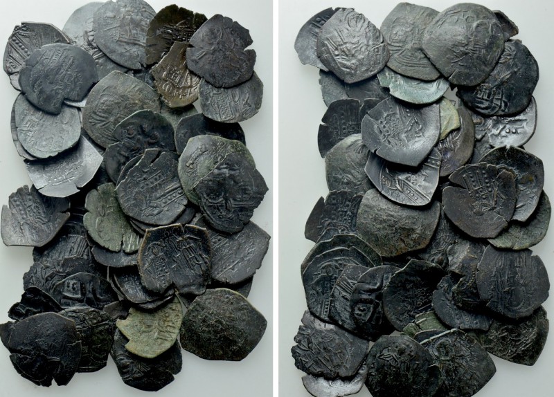 Circa 45 Mostly Palaeologean Coins. 

Obv: .
Rev: .

. 

Condition: See p...