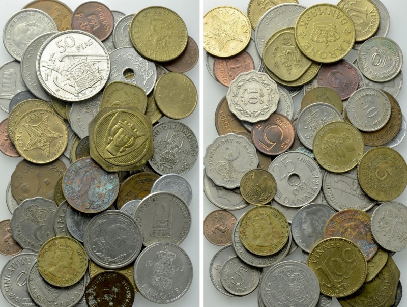 Circa 50 Modern Coins. 

Obv: .
Rev: .

. 

Condition: See picture.

We...