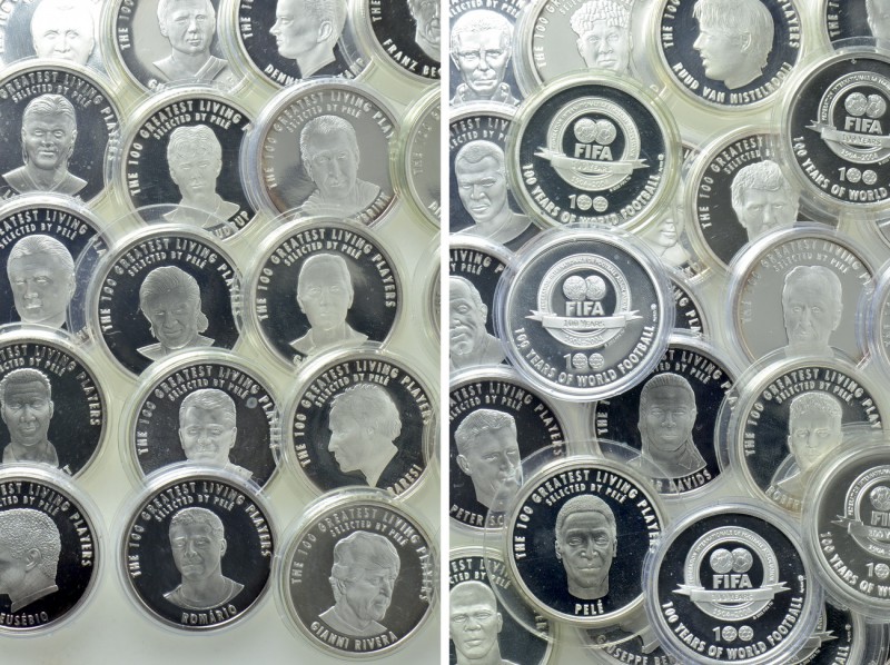 58 Modern Silver Medals (Circa 500 gr. Silver). 

Obv: .
Rev: .

. 

Cond...