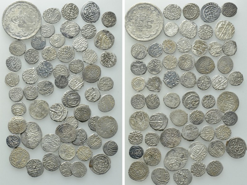 Circa 60 Ottoman Coins. 

Obv: .
Rev: .

. 

Condition: See picture .

...
