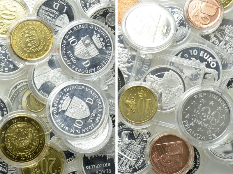 Large Lot of Modern Coins (Circa 1 kg Silver Coins; 0.91 gr. GOLD; Circa 0.9 kg ...