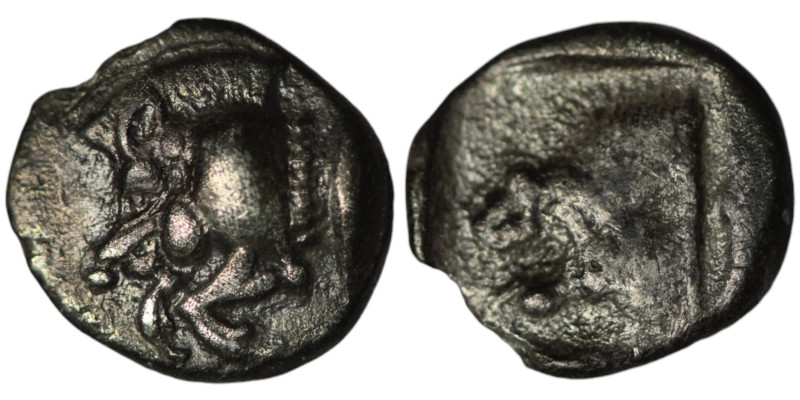 MYSIA. Kyzikos. (Circa 450-400 BC).
AR Diobol (11mm, 0,91g)