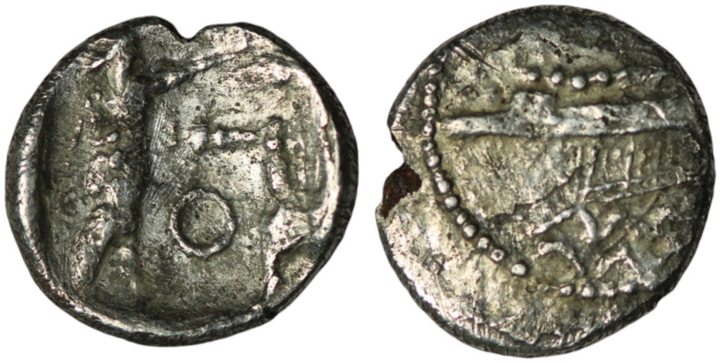 SAMARIA. 'Middle Levantine' Series. (Circa 375-333 BC).
AR Obol (10mm, 0,56g)