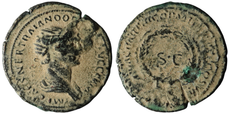 Hadrian (AD 117-138). Rome mint, for circulation in Syria
AE Semis (25mm, 7,27g)...