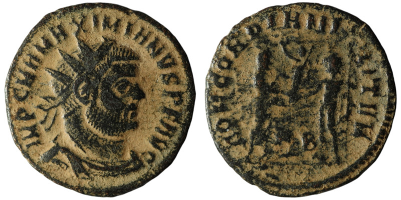 Maximianus (AD 286-305). Kyzikos
AE Antoninianus (21mm, 2,73g)