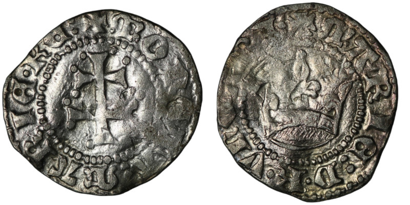 HUNGARY. Maria of Anjou (A 1382-1387) 
AR Denar (15mm, 0,57g)