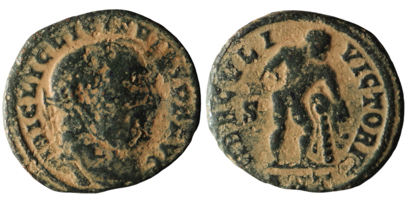 Licinius I (AD 308-324). Antioch
AE Follis (22mm, 3,63g)

Artificial sandpatina