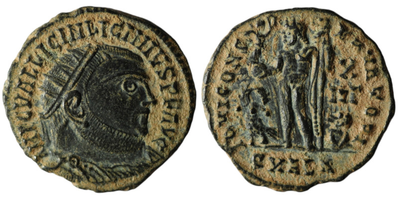 Licinius I (AD 308-324). Alexandria
AE Follis (20mm, 3,48g)