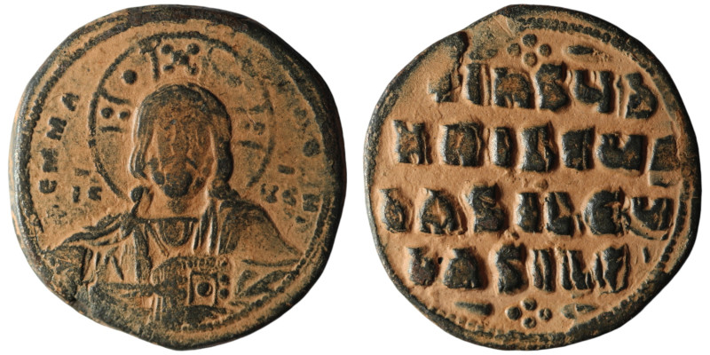 Anonymous Follis. Time of Basil II with Constantine VIII (AD 976-1025). Constant...