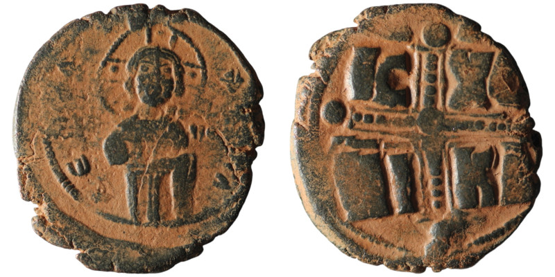 Anonymous follis, attributed to Michael IV (AD 1034-1041). Constantinople
AE Fol...