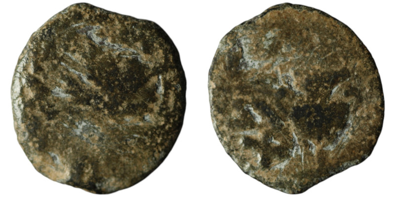 JUDEA. Jewish War (66-70 CE).
AE Prutah (17mm, 1,81g(