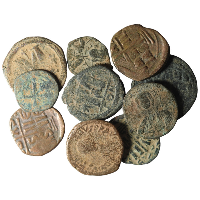 10 pieces Byzantine coins / SOLD AS SEEN, NO RETURN!