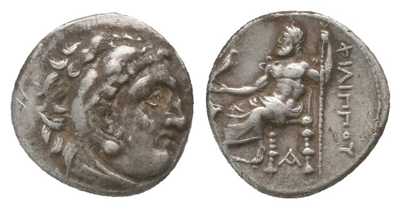 KINGS OF MACEDON. Philip III Arrhidaios (323-317 BC). Drachm. Kolophon.
Obv: He...