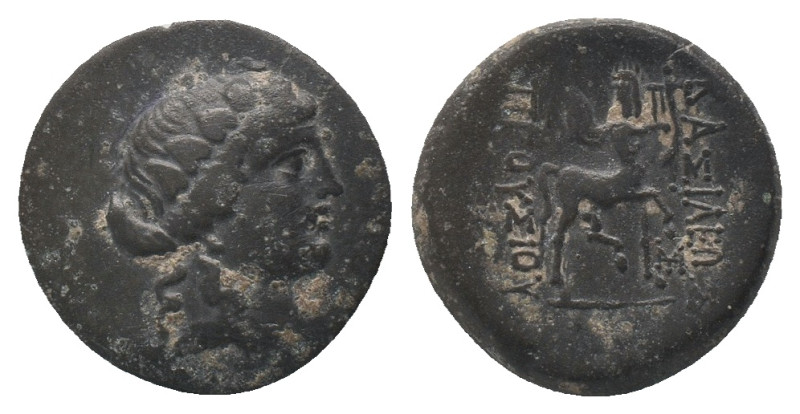 KINGS OF BITHYNIA. Prusias II Kynegos (182-149 BC). Ae. Nikomedeia.
Obv: Draped...