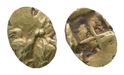 IONIA. Uncertain. EL 1/24 Stater (Circa 600-550 BC).
Obv: Bird (cock?) standing...