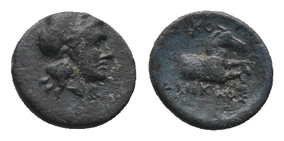 IONIA. Kolophon. Ae (Circa 330-285 BC). Sokrates, magistrate.
Obv: Laureate hea...