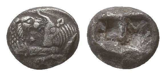 KINGS OF LYDIA. Kroisos (Circa 560-546 BC). Siglos. Sardes.
Obv: Confronted for...