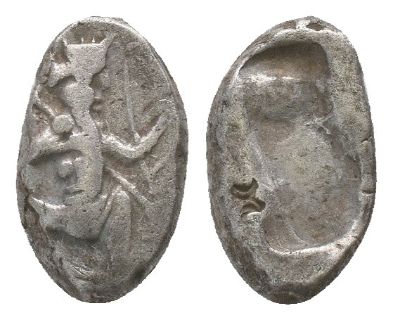 ACHAEMENID EMPIRE. Time of Darios II (424-405 BC). Siglos. Sardes.
Obv: Persian...