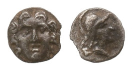 PISIDIA. Selge. Obol (Circa 350-300 BC).
Obv: Facing gorgoneion.
Rev: Helmeted head of Athena right; astragalos to left.
SNG BN 1931-2.
Condition:...