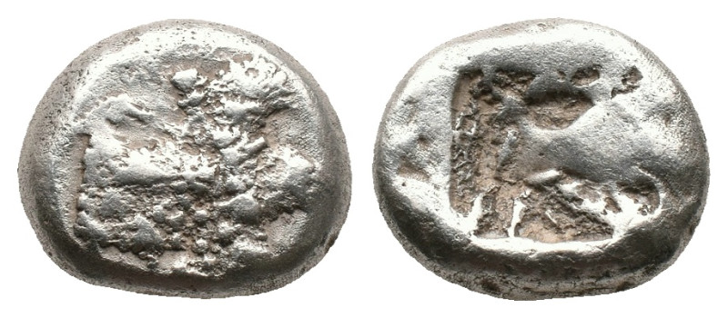 CARIA. Mylasa (?). Stater (Circa 520-490 BC).
Obv: Forepart of lion left.
Rev:...