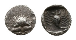 CARIA. Mylasa. Hemiobol (Circa 450-400 BC).
Obv: Forepart of lion facing.
Rev: Scorpion within incuse square.
SNG Keckman 917; SNG Kayhan I 934-8; ...