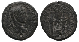THRACE. Byzantium. Caracalla (198-217). Ailios Pontikos, magistrate.
Obv: ANTΩNINOC AYΓOYCTOC.
Laureate and cuirassed bust of Caracalla to right, ho...