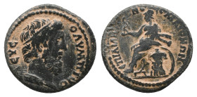 LYDIA. Maionia. Pseudo-autonomous issue, time of Antoninus Pius, AD 147-161. Ail. Neon Ioul., magistrate.
Obv: ΖЄΥС OΛΥΜΠΙOС.
Draped bust of Zeus Ol...