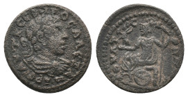 LYDIA. Thyatira. Severus Alexander (222-235). Ae.
Obv: Μ ΑΥΡ ΑΛΕΞΑΝΔΡΟϹ Κ.
Laureate head right.
Rev: ΘVΑΤЄΙΡΗΝΩΝ.
Athena seated, left, holding Nik...