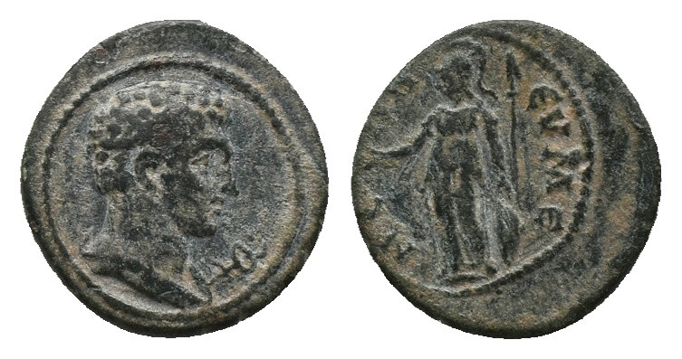 PHRYGIA. Eumeneia. Pseudo-autonomous issue. A.D. 180-218.
Obv: Draped bust of H...