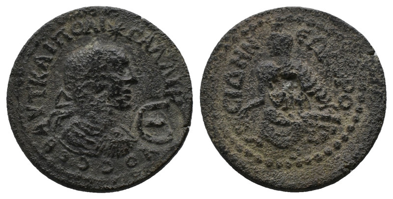 PAMPHYLIA. Side. Gallienus (252-268) Ae.
Obv: ΑΥΤ ΚΑΙ ΠΟ ΛΙ ΓΑΛΛΙΗΝΟϹ ϹΕΒ, ΙΑ; ...