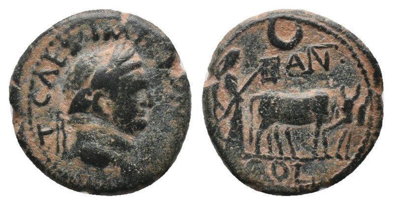 PISIDIA. Antioch. Titus (Caesar, 69-79). Ae.
Obv: T CAES IMP PONT.
Laureate he...