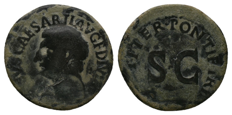 DRUSUS (Died 23). Ae As. Rome. Struck under Tiberius. Obv: DRVSVS CAESAR TI AVG ...