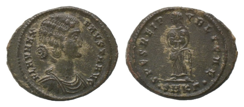 FAUSTA (Augusta, 324-326). Follis. Cyzicus.
Obv: FLAV MAX FAVSTA AVG.
Draped b...