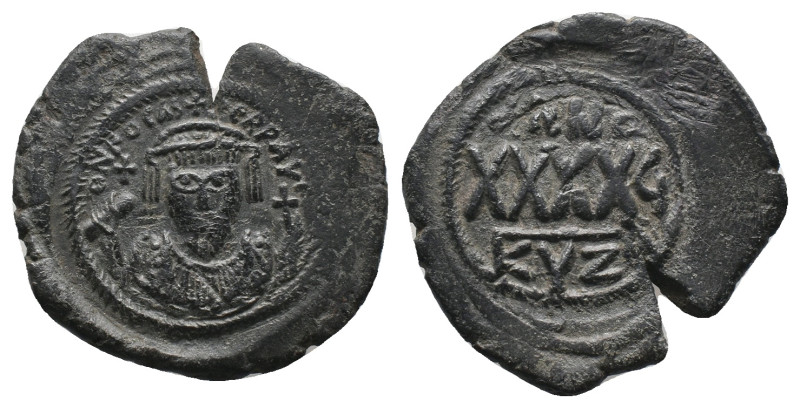 PHOCAS (602-610). Follis. Cyzicus. Dated RY 6 (607/8).
Obv: D N FOCAS PЄRP AVG....