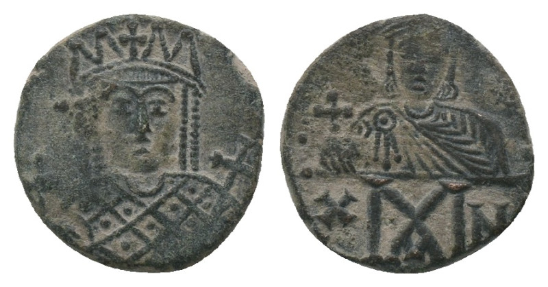 CONSTANTINE VI and IRENE (780-797). Follis. Constantinople.
Obv: Crowned facing...