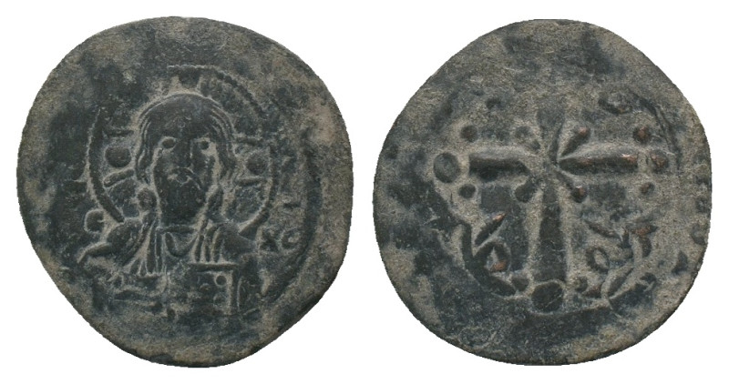 NICEPHORUS III.(1078-1081).Class I Anonymous.Follis.
Obv : IC XC.
Bust of Chri...