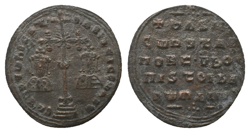 BASIL II BULGAROKTONOS with CONSTANTINE VIII (976-1025). Miliaresion. Constantin...