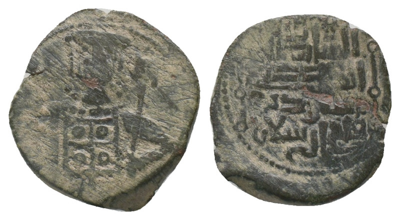 SELJUQ OF RUM: Kaykhusraw I, 1192-1196, AE Fals, NM, ND, A-1203,
Obv: Half bust...