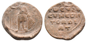 Byzantine Lead Seal. Uncertain.
.
Condition: fine.
Weight: 10.90 g.
Diameter: 24.46 mm.